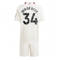 Echipament fotbal Manchester United Donny van de Beek #34 Tricou Treilea 2023-24 pentru copii maneca scurta (+ Pantaloni scurti)